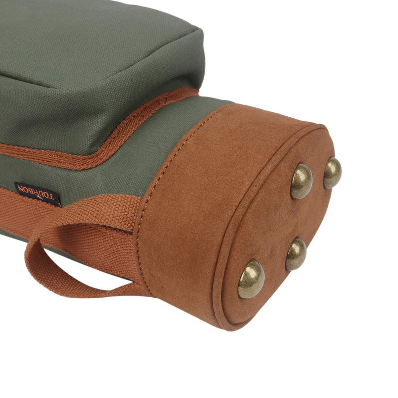 TOURBON Lightweight Golf Bag Practical Golf Travel Club Carrier Case with Golf Accessory Pouch - Green - Image 5
